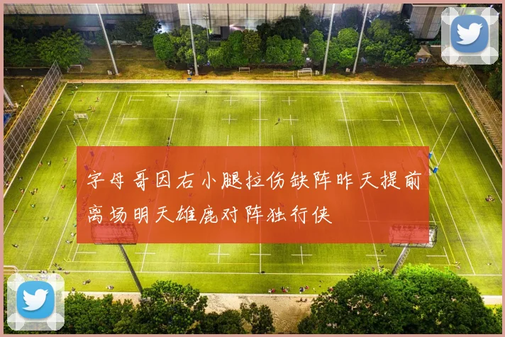 字母哥因右小腿拉伤缺阵昨天提前离场明天雄鹿对阵独行侠
